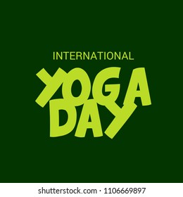 Vector illustration of a Background for International Yoga Day.