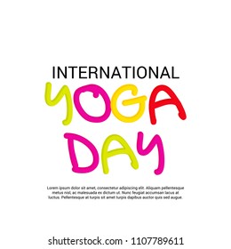 Vector illustration of a Background for International Yoga Day.