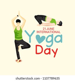 Vector illustration of a Background for International Yoga Day.