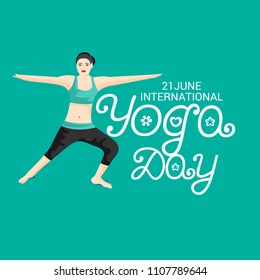 Vector illustration of a Background for International Yoga Day.
