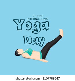 Vector illustration of a Background for International Yoga Day.