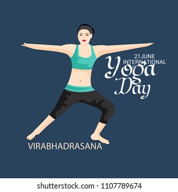 Vector illustration of a Background for International Yoga Day.