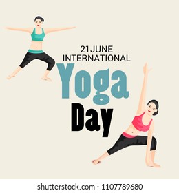 Vector illustration of a Background for International Yoga Day.