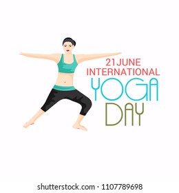 Vector illustration of a Background for International Yoga Day.