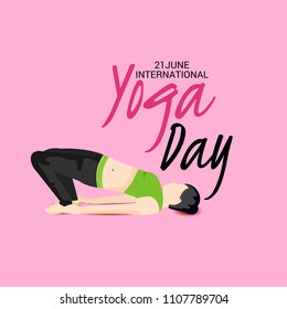 Vector illustration of a Background for International Yoga Day.