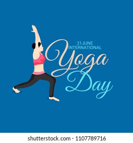 Vector illustration of a Background for International Yoga Day.