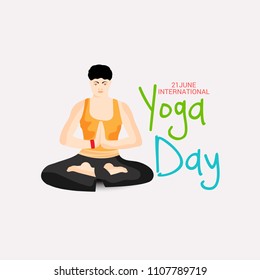 Vector illustration of a Background for International Yoga Day.