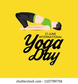 Vector illustration of a Background for International Yoga Day.