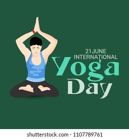 Vector illustration of a Background for International Yoga Day.