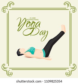 Vector illustration of a Background for International Yoga Day.