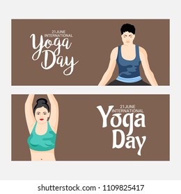 Vector illustration of a Background for International Yoga Day.