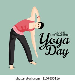 Vector illustration of a Background for International Yoga Day.