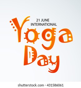 Vector illustration of a background for International Yoga Day.