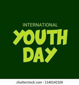 Vector illustration of a Background for International Youth Day.