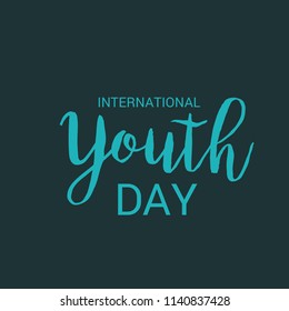 Vector illustration of a Background for International Youth Day.