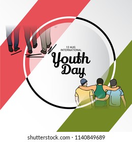 Vector illustration of a Background for International Youth Day.