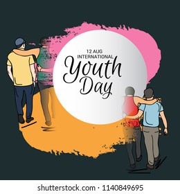 Vector illustration of a Background for International Youth Day.