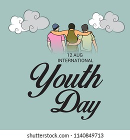 Vector illustration of a Background for International Youth Day.