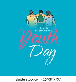 Vector illustration of a Background for International Youth Day.