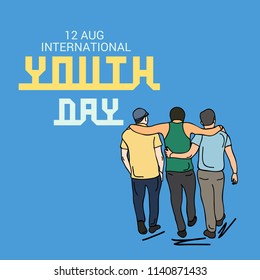 Vector illustration of a Background for International Youth Day.