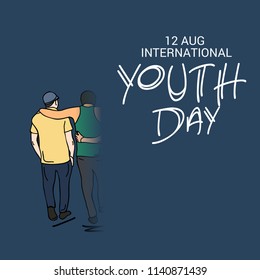 Vector illustration of a Background for International Youth Day.