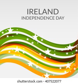 Vector illustration of a background for Ireland Independence Day.