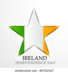 Vector illustration of a background for Ireland Independence Day.