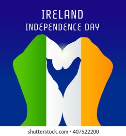 Vector illustration of a background for Ireland Independence Day.