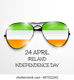 Vector illustration of a background for Ireland Independence Day.