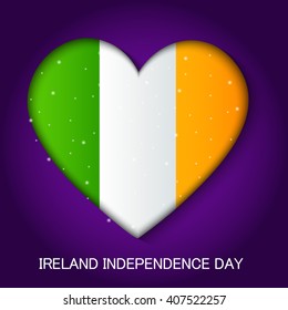 Vector illustration of a background for Ireland Independence Day.