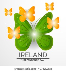 Vector illustration of a background for Ireland Independence Day.