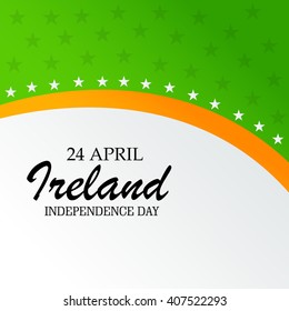 Vector illustration of a background for Ireland Independence Day.