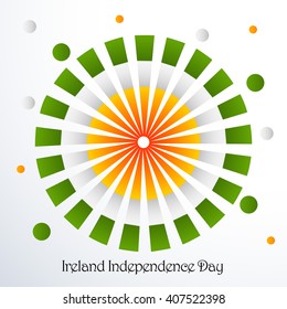 Vector illustration of a background for Ireland Independence Day.