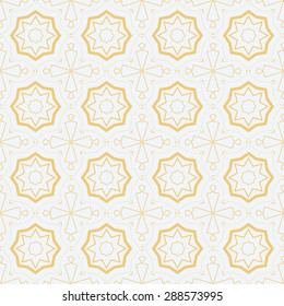 Vector illustration. Background with Islamic Seamless Pattern.