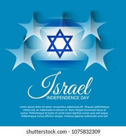 Vector illustration of a Background for Israel Independence Day.