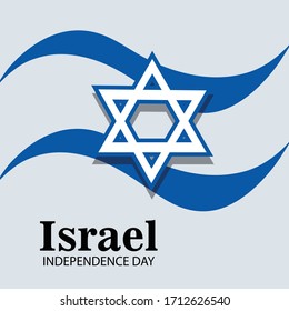 Vektorillustration-Illustration eines Hintergrunds für den Unabhängigkeitstag Israels.