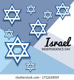 Vector illustration of a Background for Israel Independence Day.