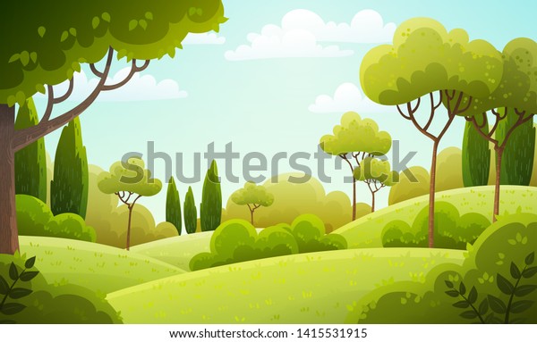 Illustration Vectorielle Arriere Plan De La Campagne Image Vectorielle De Stock Libre De Droits