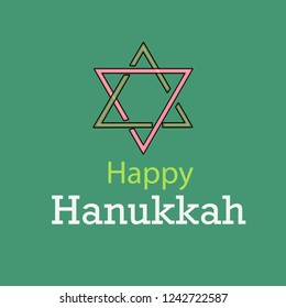 Vector illustration of a Background for Jewish Holiday Hanukkah with Menorah (traditional candelabra) and Burning Candles.