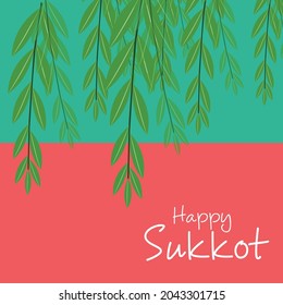 Vector illustration of a Background for Jewish holiday Happy Sukkot.