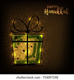 Vector illustration of a Background for Jewish Holiday Happy Hanukkah.