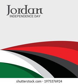 Vector illustration of a Background for Jordan Independence Day.