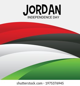 Vector illustration of a Background for Jordan Independence Day.