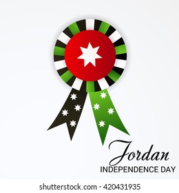 Vector illustration of a background for Jordan Independence Day.