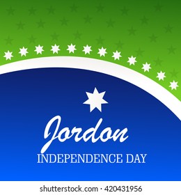 Vector illustration of a background for Jordan Independence Day.