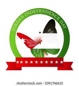 Vector illustration of a Background for Jorden Independence Day.