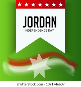 Vector illustration of a Background for Jorden Independence Day.
