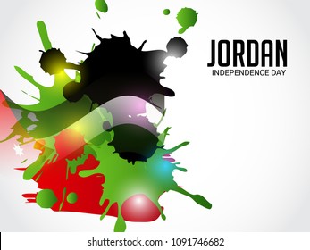 Vector illustration of a Background for Jorden Independence Day.