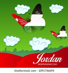 Vector illustration of a Background for Jorden Independence Day.