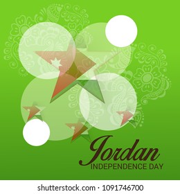 Vector illustration of a Background for Jorden Independence Day.